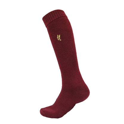 Burgundy Ladies Knee high socks side